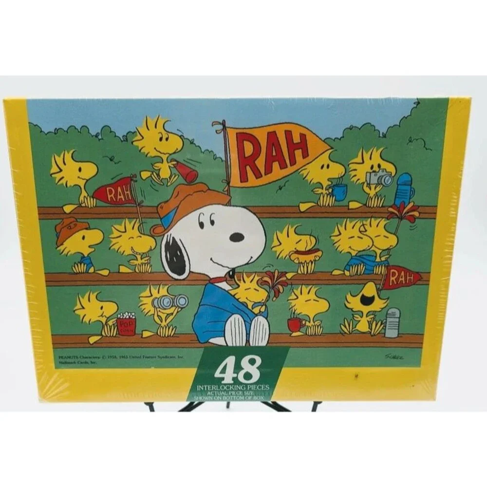 Vtg Peanuts Snoopy Puzzle Large Pieces 48